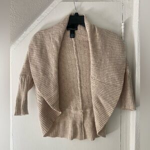 Cynthia Rowley Angora Blend Oatmeal Cardigan Sweater Size Small